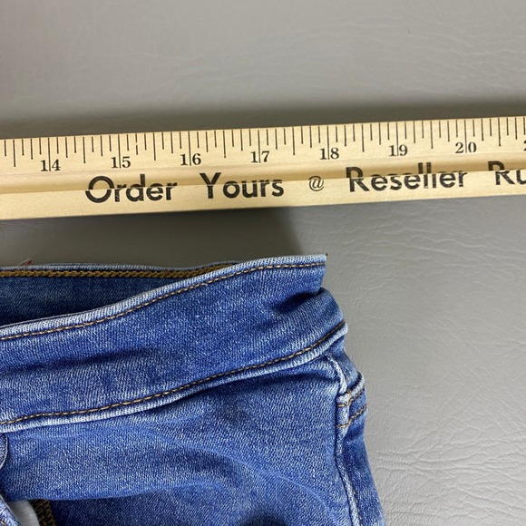 American Eagle Low Rise Flare Jeans Women's Plus Size 18 Blue Next Level Stretch - Picture 7 of 13